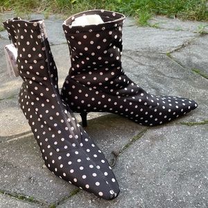 Zara Trafaluc polka dot sock bootie kitten heel lovelies - size 11